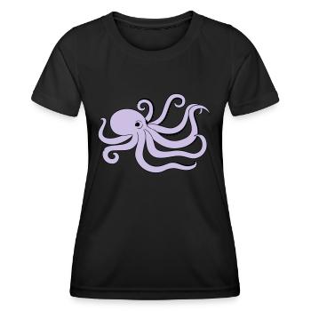 octopus - Frauen Funktions-T-Shirt - Schwarz - Vorne - AI Model Female 172 light (172cm)