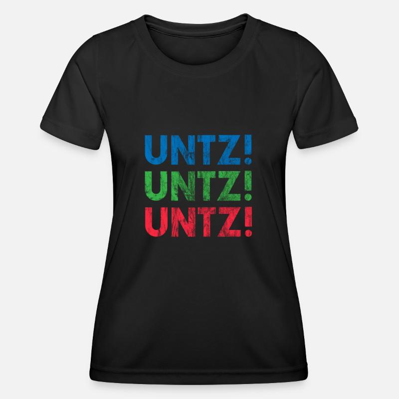 EDM Electronic Dance Music Techno Rave - Women's Functional T-Shirt - black