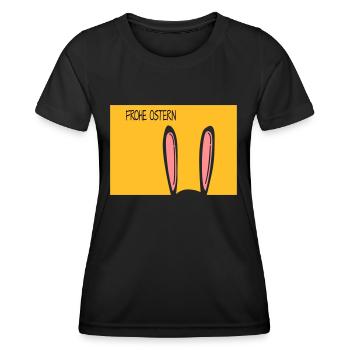 Frohe Ostern - Frauen Funktions-T-Shirt - Schwarz - Vorne - AI Model Female 172 light (172cm)