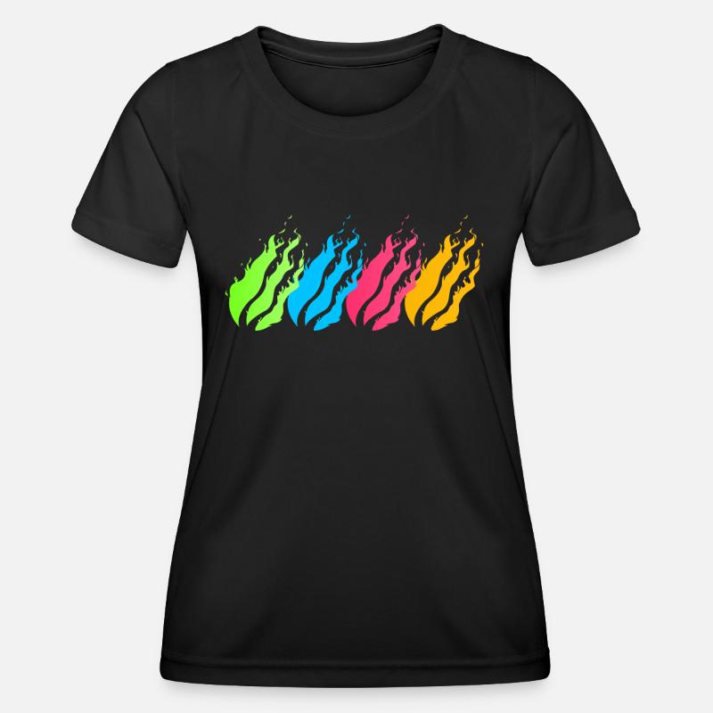 Fireball Neon - Women's Functional T-Shirt - black