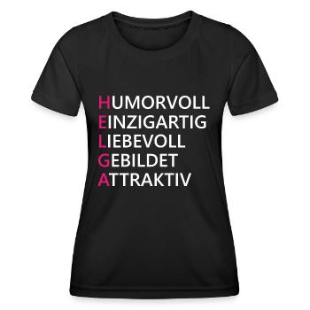Helga Name Geschenk - Frauen Funktions-T-Shirt - Schwarz - Vorne - AI Model Female 172 light (172cm)