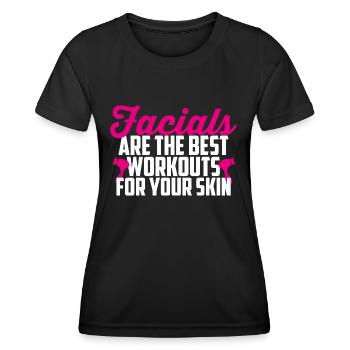 Facials Are the Best Workouts for Your Skin - Women's Functional T-Shirt - black - Front - AI Model Female 172 light (172cm)