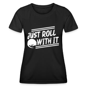 Cadeau de tatou Dicton drôle - T-shirt sport Femme - noir - Devant - AI Model Female 172 light (172cm)