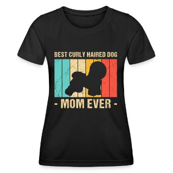Bichon Frisé Propriétaire Chiens Cadeau - T-shirt sport Femme - noir - Devant - AI Model Female 172 light (172cm)