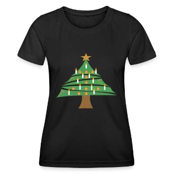 Christmas tree - Women's Functional T-Shirt - black - Front - AI Model Female 172 light (172cm)