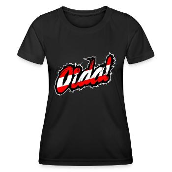 Oida! Österreich Dialekt Slang Lässig - Frauen Funktions-T-Shirt - Schwarz - Vorne - AI Model Female 172 light (172cm)
