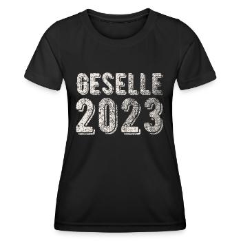 Geselle 2023 Gesellenprüfung - Frauen Funktions-T-Shirt - Schwarz - Vorne - AI Model Female 172 light (172cm)