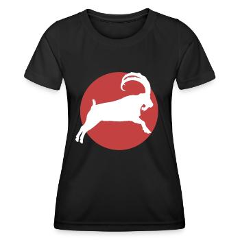 Capricorne - T-shirt sport Femme - noir - Devant - AI Model Female 172 light (172cm)
