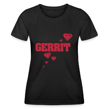 Geschenk für Gerrit - Frauen Funktions-T-Shirt - Schwarz - Vorne - AI Model Female 172 light (172cm)