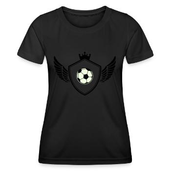 Football crest - Women's Functional T-Shirt - black - Front - AI Model Female 172 light (172cm)