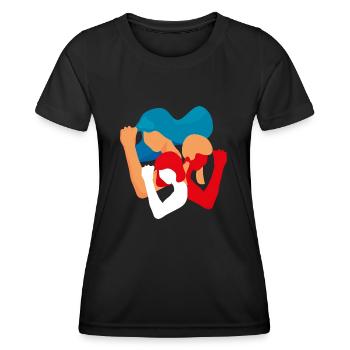 Girls and Women Unity Power in Diversity feminist - Women's Functional T-Shirt - black - Front - AI Model Female 172 light (172cm)