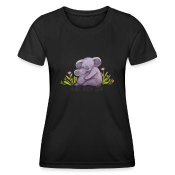 Habe dich lieb - Frauen Funktions-T-Shirt - Schwarz - Vorne - AI Model Female 172 light (172cm)