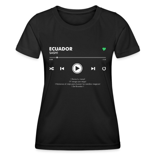 ECUADOR - Play Button & Lyrics - Women's Functional T-Shirt