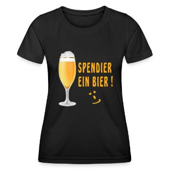 Spendier ein Bier! - Frauen Funktions-T-Shirt - Schwarz - Vorne - AI Model Female 172 light (172cm)