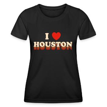 J’adore le design de Houston pour les fiers résidents de Houston - T-shirt sport Femme - noir - Devant - AI Model Female 172 light (172cm)
