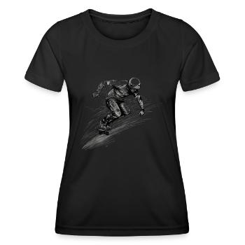 Skateboard - Women's Functional T-Shirt - black - Front - AI Model Female 172 light (172cm)