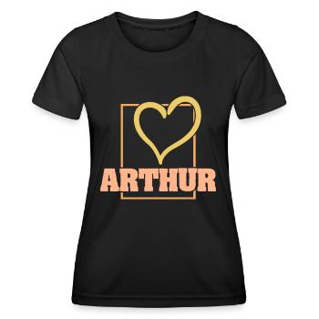 Arthur - T-shirt sport Femme - noir - Devant - AI Model Female 172 light (172cm)