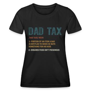 Vintage Dad Tax Definition Men Funny Father's Day - Women's Functional T-Shirt - black - Front - AI Model Female 172 light (172cm)