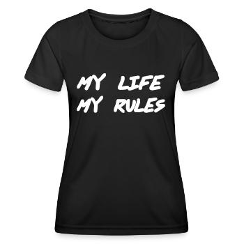 Vie - T-shirt sport Femme - noir - Devant - AI Model Female 172 light (172cm)