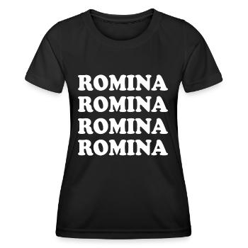 Name Romina - Frauen Funktions-T-Shirt - Schwarz - Vorne - AI Model Female 172 light (172cm)
