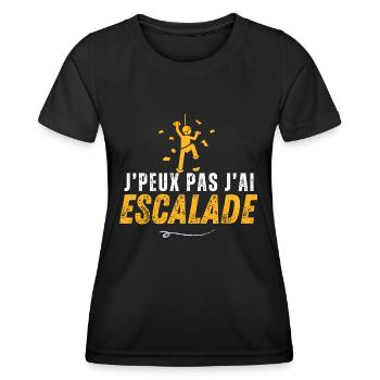 I CAN'T CLIMB - Women's Functional T-Shirt - black - Front - AI Model Female 172 light (172cm)