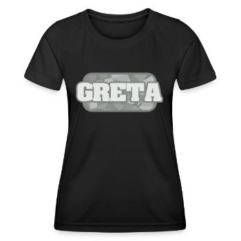 Greta als Gesundheit - Frauen Funktions-T-Shirt - Schwarz - Vorne - AI Model Female 172 light (172cm)