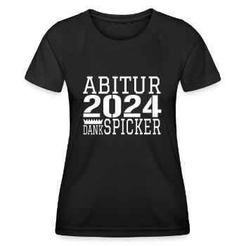 abitur ABITUR - Frauen Funktions-T-Shirt - Schwarz - Vorne - AI Model Female 172 light (172cm)