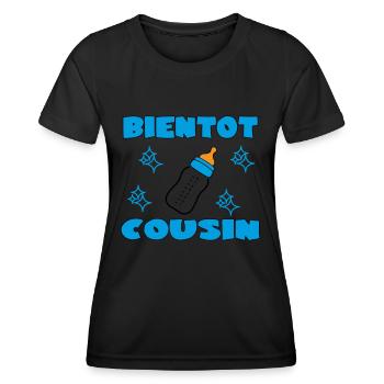 BALDIGER COUSIN - Frauen Funktions-T-Shirt - Schwarz - Vorne - AI Model Female 172 light (172cm)