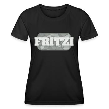 Fritzi - Frauen Funktions-T-Shirt - Schwarz - Vorne - AI Model Female 172 light (172cm)