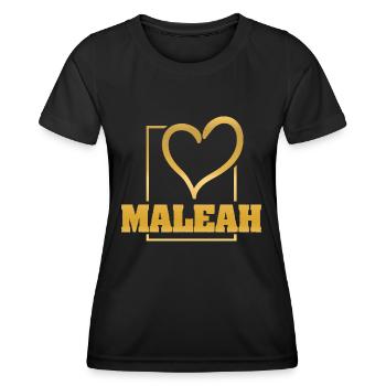 Ehefrau Maleah - Frauen Funktions-T-Shirt - Schwarz - Vorne - AI Model Female 172 light (172cm)