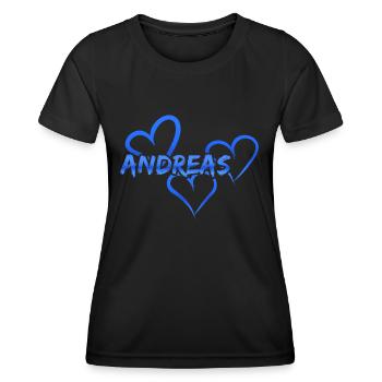 Cadeau pour Andreas - T-shirt sport Femme - noir - Devant - AI Model Female 172 light (172cm)