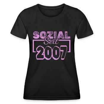 2007 - Frauen Funktions-T-Shirt - Schwarz - Vorne - AI Model Female 172 light (172cm)