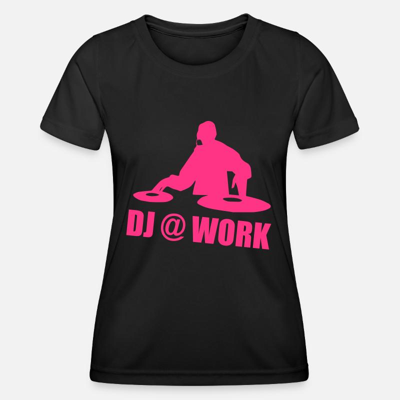 DJ @ Work - Women's Functional T-Shirt - black