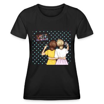 Beste Freunde - Frauen Funktions-T-Shirt - Schwarz - Vorne - AI Model Female 172 light (172cm)