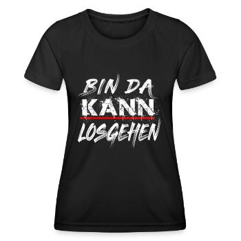 Lustig Geschenk Spruch Arbeit Party Losgehen-white - Frauen Funktions-T-Shirt - Schwarz - Vorne - AI Model Female 172 light (172cm)