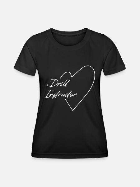 Drill Instructor - Frauen Funktions-T-Shirt - Schwarz