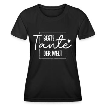 Beste Tante der Welt I Süße Geschenkidee - Frauen Funktions-T-Shirt - Schwarz - Vorne - AI Model Female 172 light (172cm)