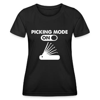 Crochetage de serrure sur la conception de serrurier de serrurerie - T-shirt sport Femme - noir - Devant - AI Model Female 172 light (172cm)