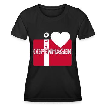 Copenhague - T-shirt sport Femme - noir - Devant - AI Model Female 172 light (172cm)