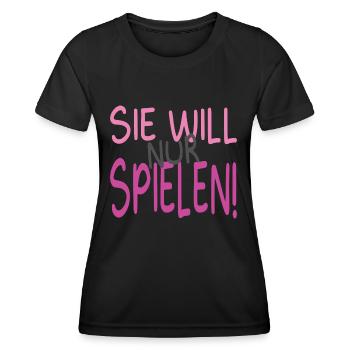 Hunde Spruch - Frauen Funktions-T-Shirt - Schwarz - Vorne - AI Model Female 172 light (172cm)