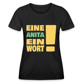 Eine Anita ein Wort - Frauen Funktions-T-Shirt - Schwarz - Vorne - AI Model Female 172 light (172cm)