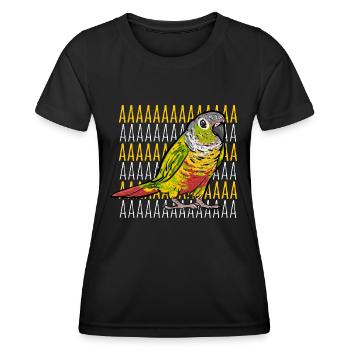 Molinasittich Perroquet Oiseau Perruche du Soleil - T-shirt sport Femme - noir - Devant - AI Model Female 172 light (172cm)