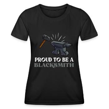 Schmied Handwerk Goldschmied Schmiedekunst - Frauen Funktions-T-Shirt - Schwarz - Vorne - AI Model Female 172 light (172cm)