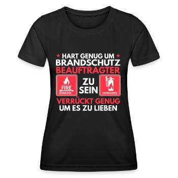Hart genug um Brandschutzbeauftragter zu sein - Frauen Funktions-T-Shirt - Schwarz - Vorne - AI Model Female 172 light (172cm)