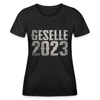 Geselle 2023 Gesellenprüfung - Frauen Funktions-T-Shirt - Schwarz - Vorne - AI Model Female 172 light (172cm)