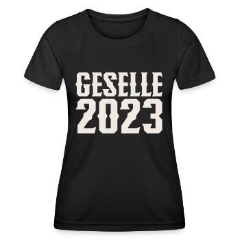 Geselle 2023 Gesellenprüfung - Frauen Funktions-T-Shirt - Schwarz - Vorne - AI Model Female 172 light (172cm)