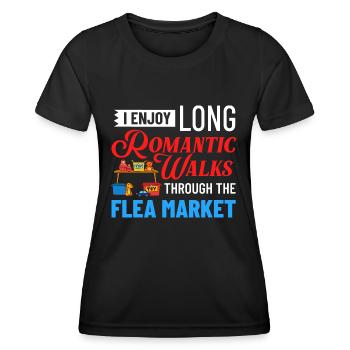 Flea Market Flea Market Funny Articles Market - Women's Functional T-Shirt - black - Front - AI Model Female 172 light (172cm)