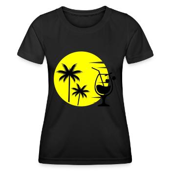 Cocktail Sunset - Frauen Funktions-T-Shirt - Schwarz - Vorne - AI Model Female 172 light (172cm)