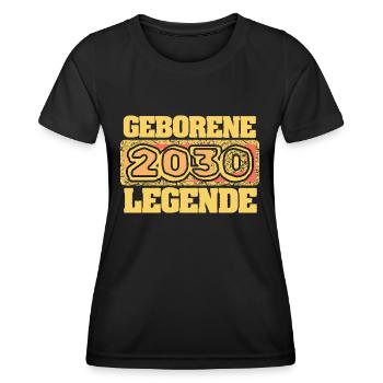 2030 - Frauen Funktions-T-Shirt - Schwarz - Vorne - AI Model Female 172 light (172cm)