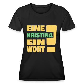 Vorname Kristian - Frauen Funktions-T-Shirt - Schwarz - Vorne - AI Model Female 172 light (172cm)